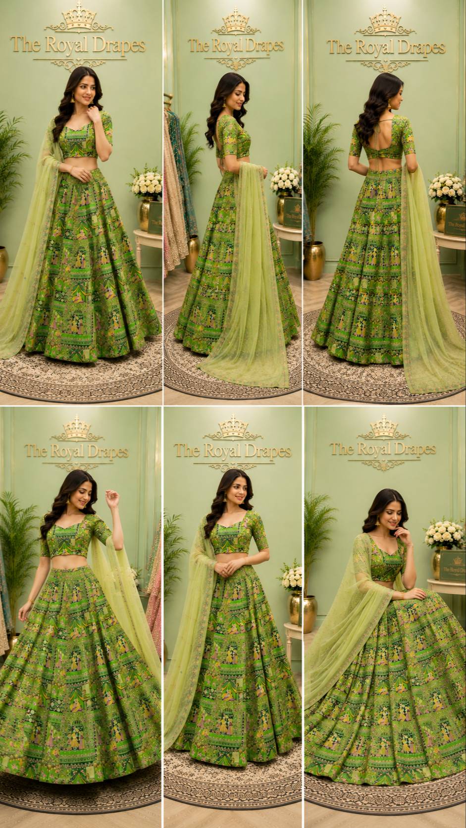 Elegant Natural Crape lehenga in GORAKHPURMP with intricate print - Image 3