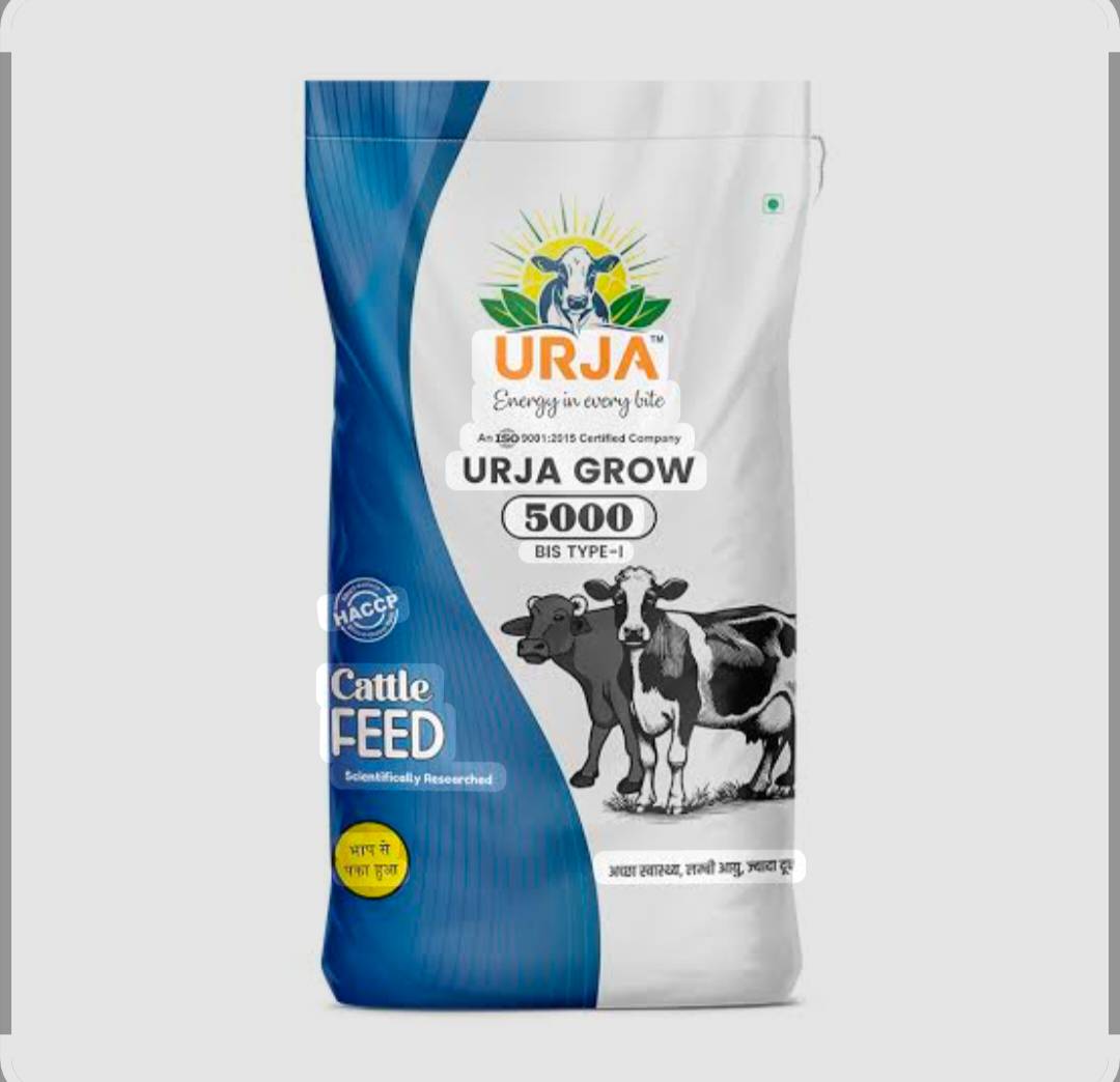 Premium Urja Grow 5000 Animals feeds in a 25 Kg bag, designed for optimal livestock nutrition in GOLA GOKARAN NATH.