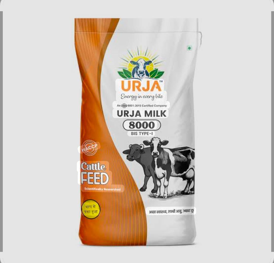 High-quality Urja Milk 8000 Animal Feeds 25 Kg bag, ideal for livestock nutrition, available at SHREE KRISHNA GROUP in GOLA G
