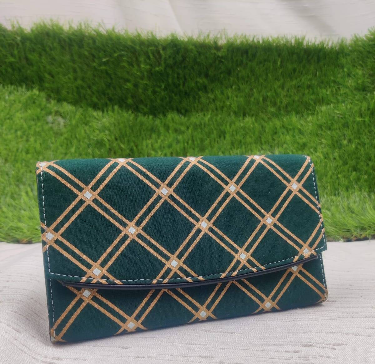 Stylish Azzraa Cotton Wallet for Women in Jaipur with a compact design, featuring multiple compartments for organization and  - Image 1
