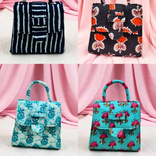 Chic floral print Azzraa Mini Chiq sling bag with structured design — stylish accessory in Jaipur - Image 2
