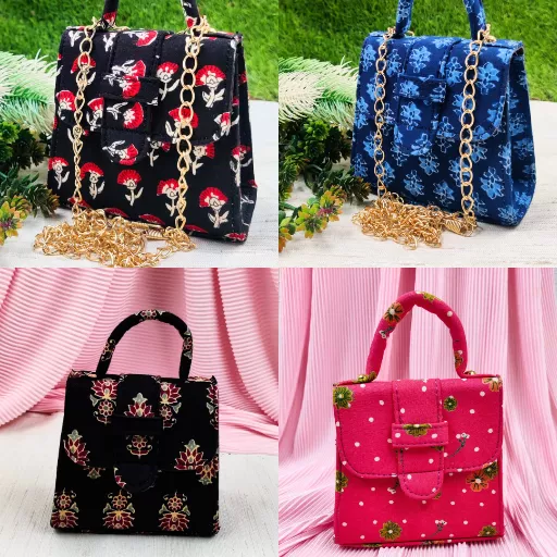 Chic floral print Azzraa Mini Chiq sling bag with structured design — stylish accessory in Jaipur - Image 3