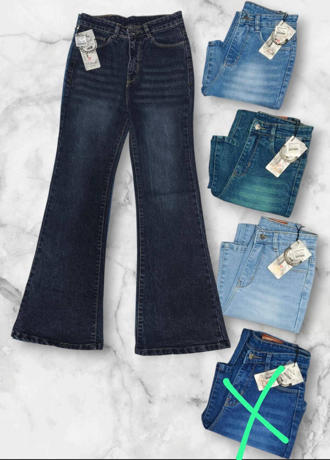Stylish Kritika Fashion Point women's flared jeans in Kharar — trendy design with a flattering fit, perfect for various occas