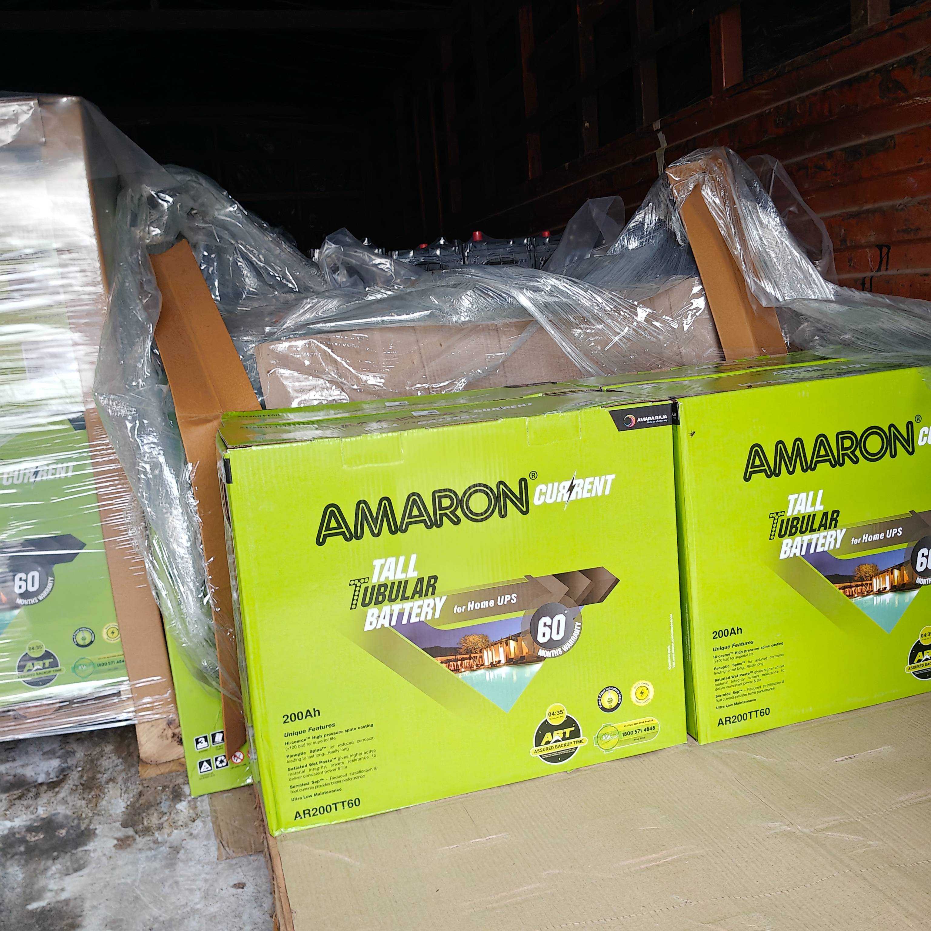 Efficient Amaron Tall Tubular Battery designed for home UPS systems, showcasing its robust design and energy storage capabili
