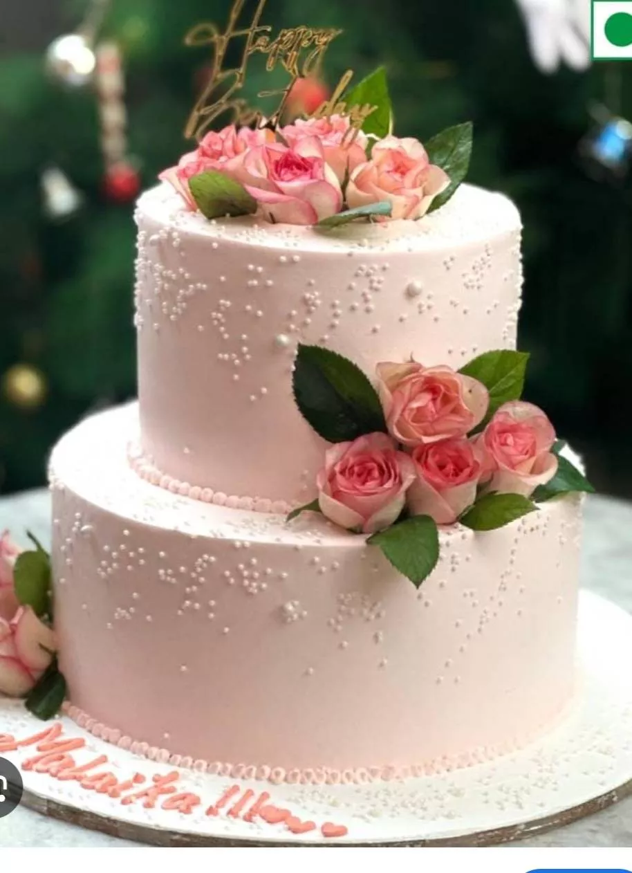 HARINDER SINGH - PUNJABI FOOD JUNCTION Two-Tier Pink Blossom Cake in DASUA in DASUA