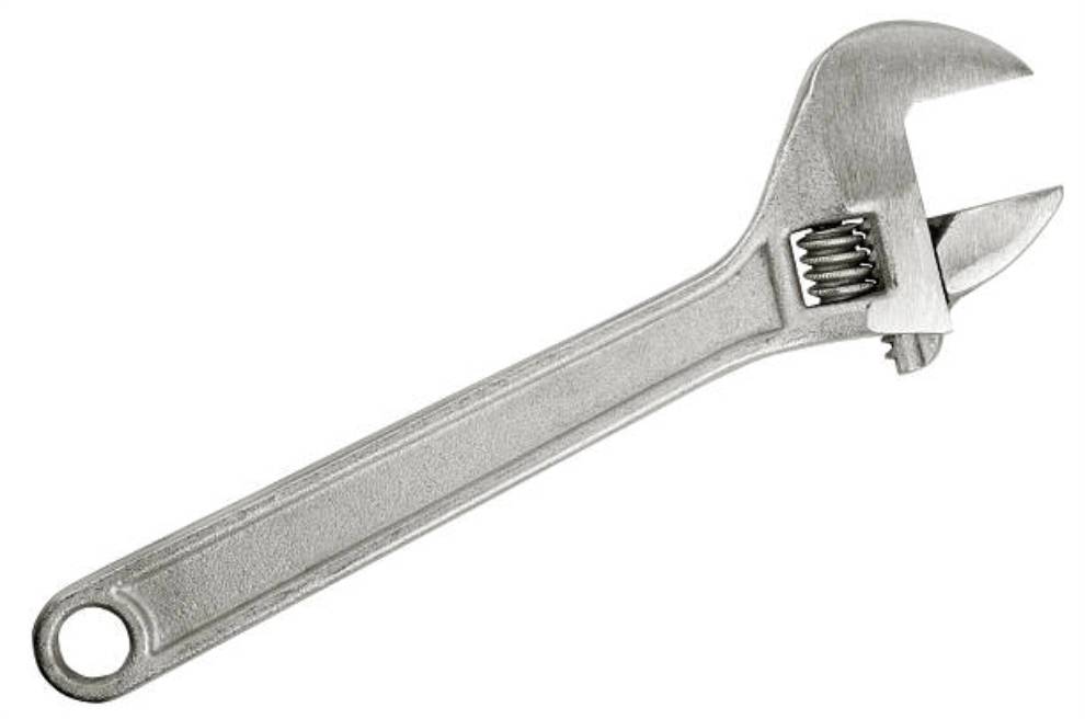 Adjustable spanner wrench with an ergonomic design and adjustable jaw, perfect for various sizes of nuts and bolts, available