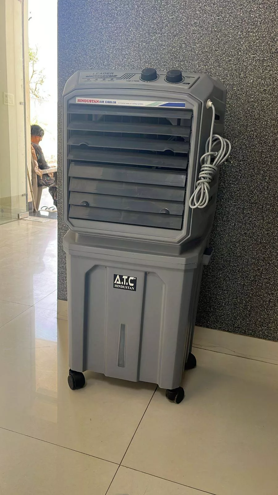 Portable Hindustan Air Cooler in Sangrur, featuring a sleek design and efficient cooling capabilities, ideal for home or offi