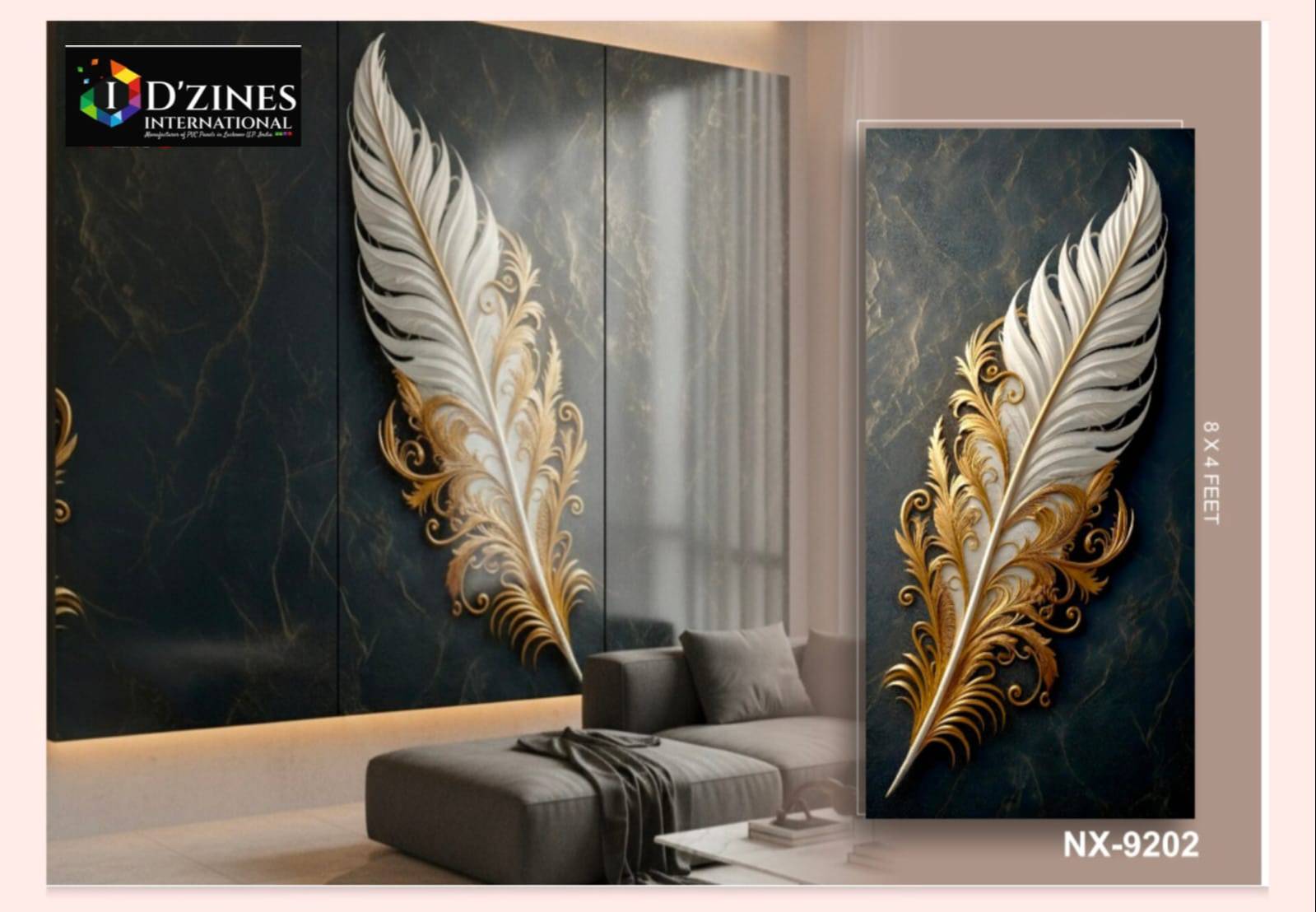 PVC UV Digital Marble Sheet in Raebareli featuring an elegant design ideal for modern interiors, showcasing a marble effect w - Image 3