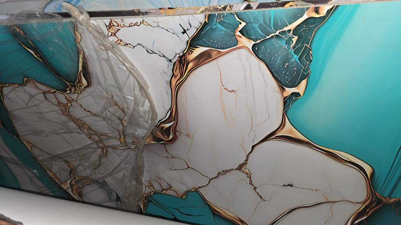 PVC UV Digital Marble Sheet in Raebareli featuring an elegant design ideal for modern interiors, showcasing a marble effect w - Image 4