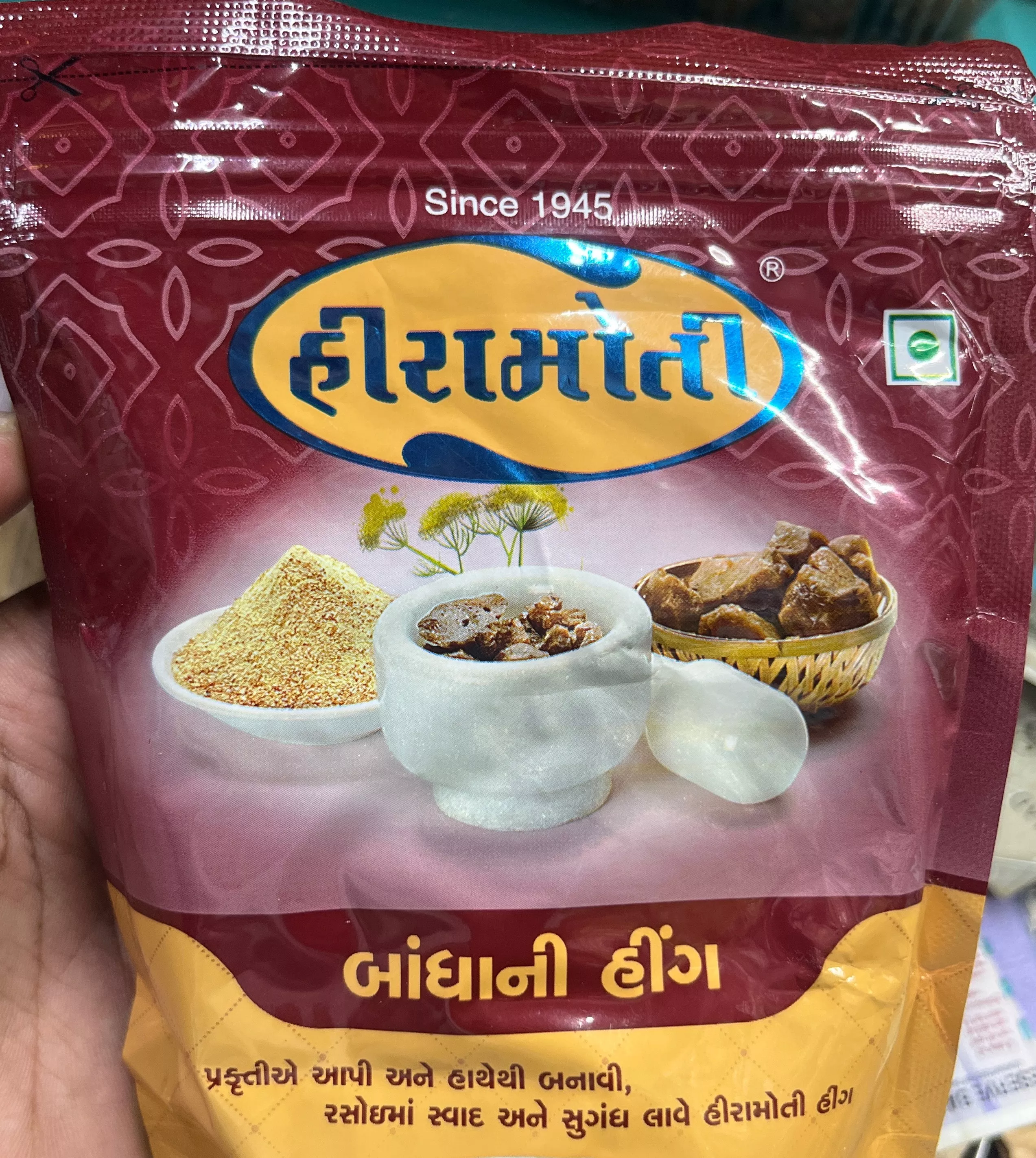 HIRA MOTI HING SONGADH PALITANA 250GM pack available in Ahmedabad