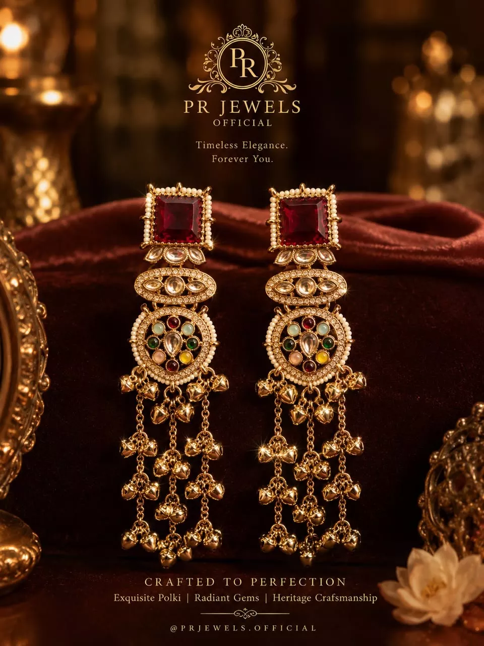 Elegant Polki Chandbali Earrings showcased in Hathras city