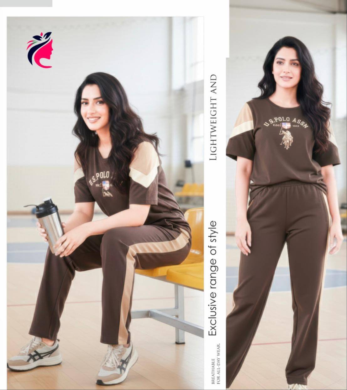 Trendy U.S. Polo Assn. women's activewear set displayed in Kharar, Punjab