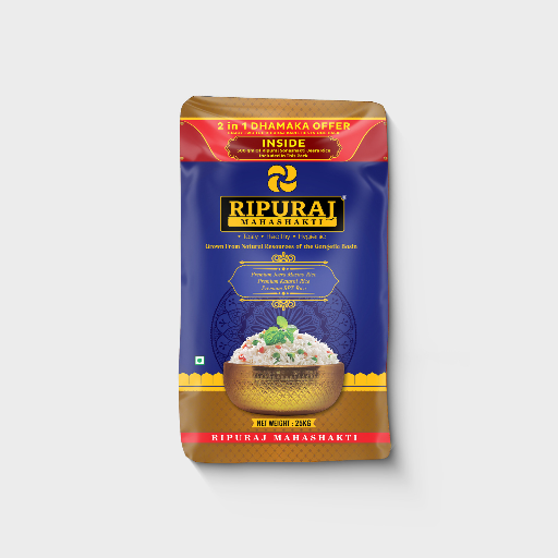 Pack of Ripuraj Mahashakti Jeera Rice showcasing its quality, East Champaran