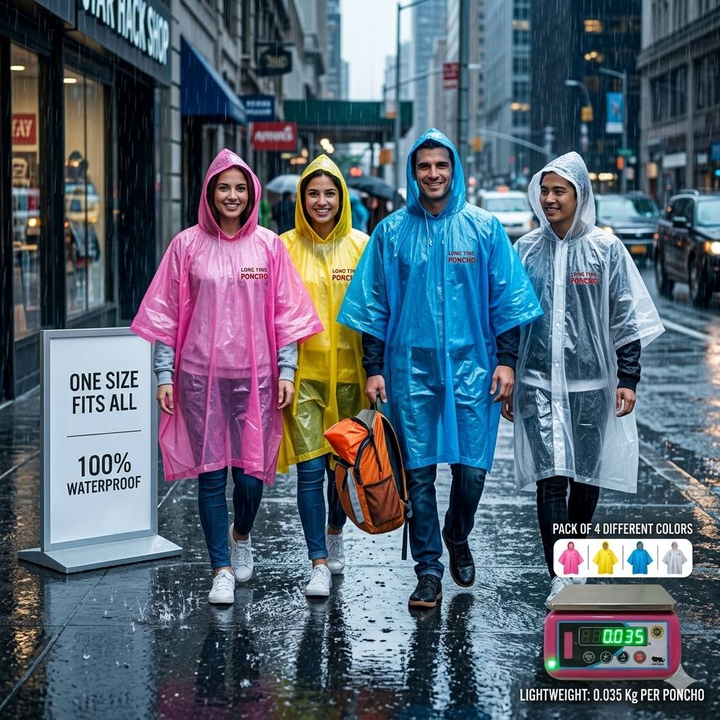 Set of colorful waterproof ponchos in Solapur from NOOR ENTERPRISES