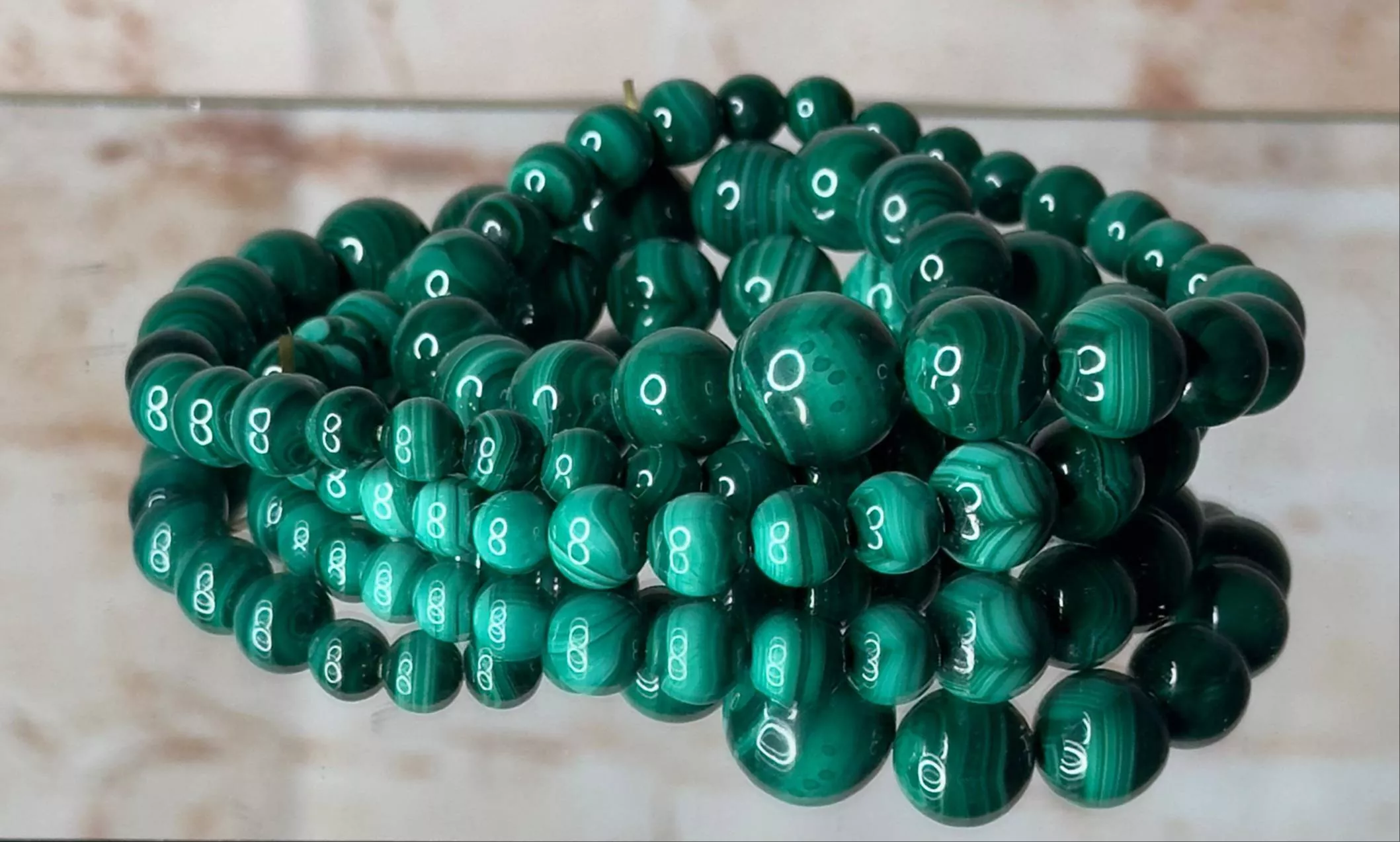 Elegant Malachite bracelet showcasing natural healing properties, available in Yelahanka.