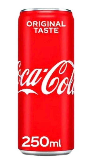 Coca-Cola Original Taste 250ml can displayed in Sultanpur Lodhi