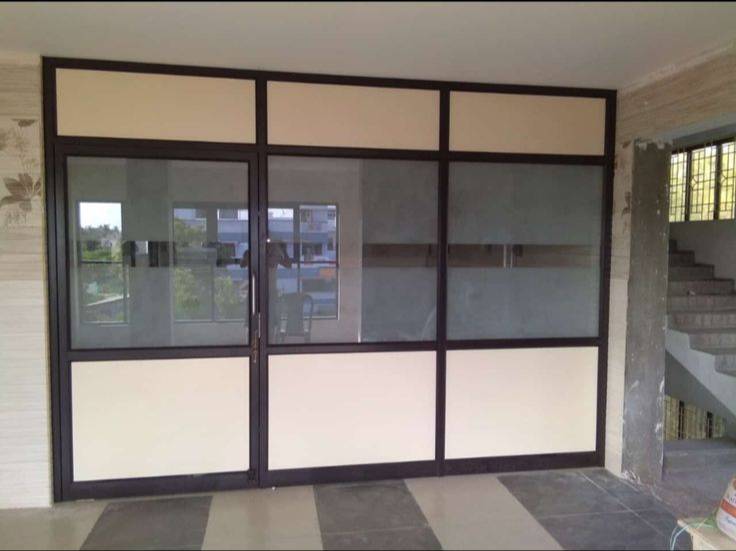 Stylish Aluminium Partition and Door design in Raebareli, showcasing modern aesthetics and functionality. - Image 1