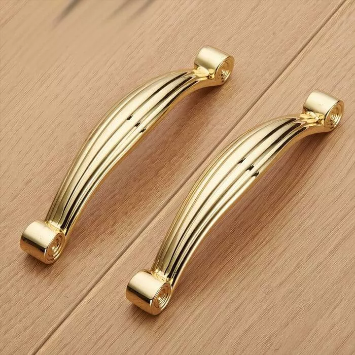 Luxurious gold-tone cabinet handles in Wangjing, designed for elegance