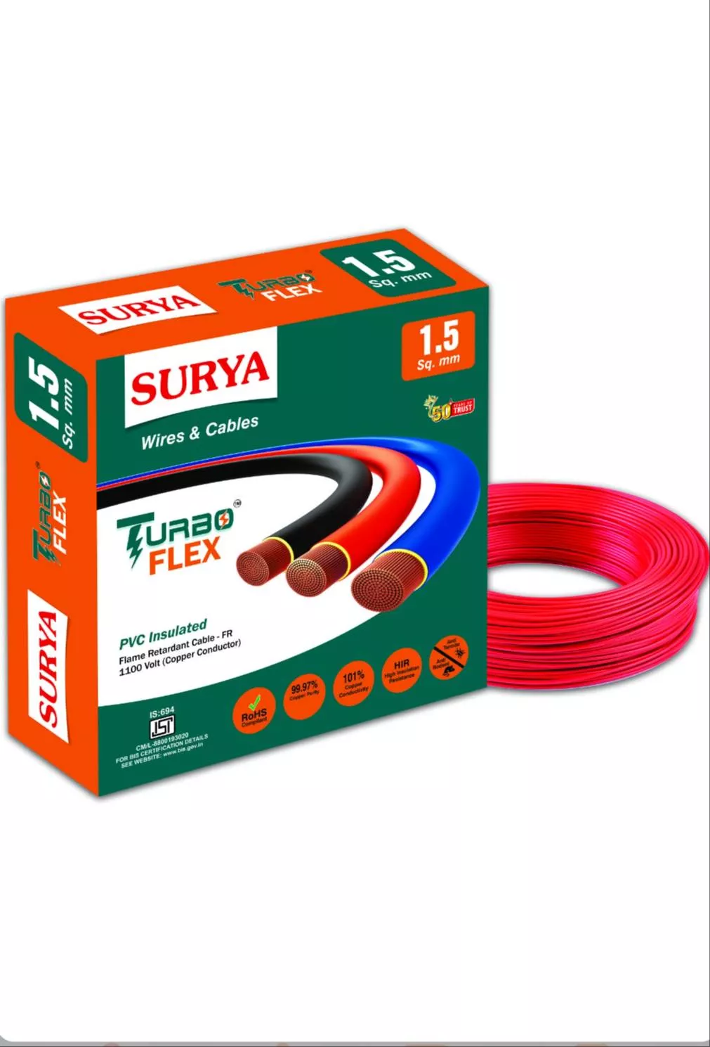  Surya Cabul Waire in Wyra | MAHENDRA ELECTRICAL AND PLUMBING MAHENDRA ELECTRICAL AND PLUMBING GROUND FLOOR 1199 S B I COMPLEX MAIN ROAD WYRA WYRA KHAMMAM TELANGANA 507165 LANDMARK MAIN ROAD