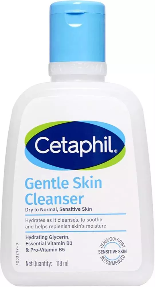Cetaphil Skin Cleanser infused with aloe vera on a countertop in Jalandhar