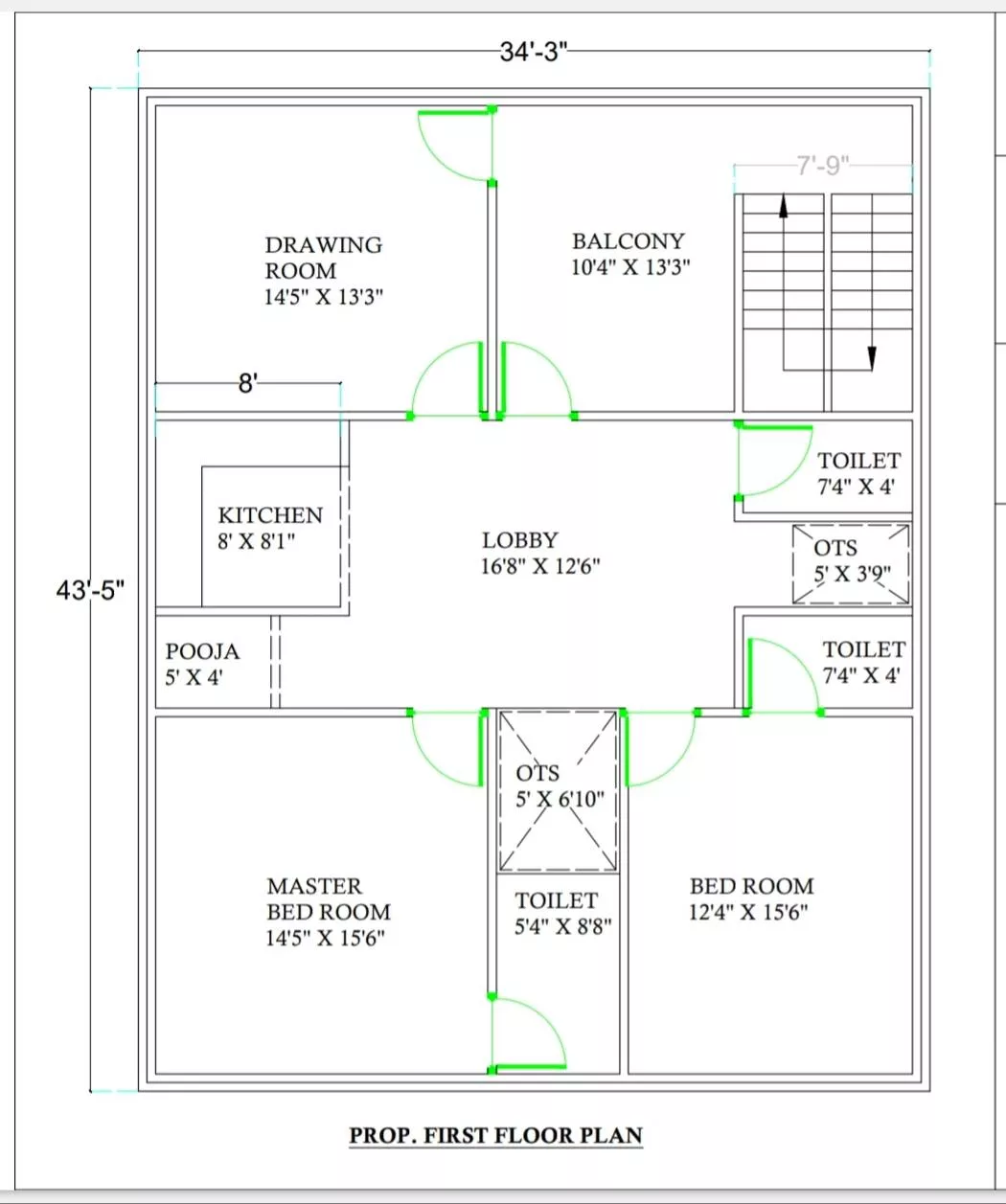 Detailed 2D Floor Plan showcasing layout and design in Basti