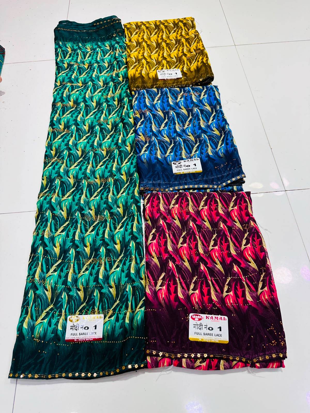 Elegant Sari collection displayed at VINOD KUMAR VAISHYA in Pratapgarh City