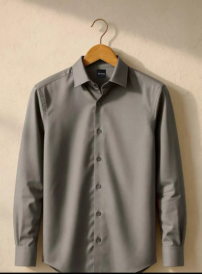 Stylish grey formal shirt displayed in PHAGWARA, ideal for professional settings.