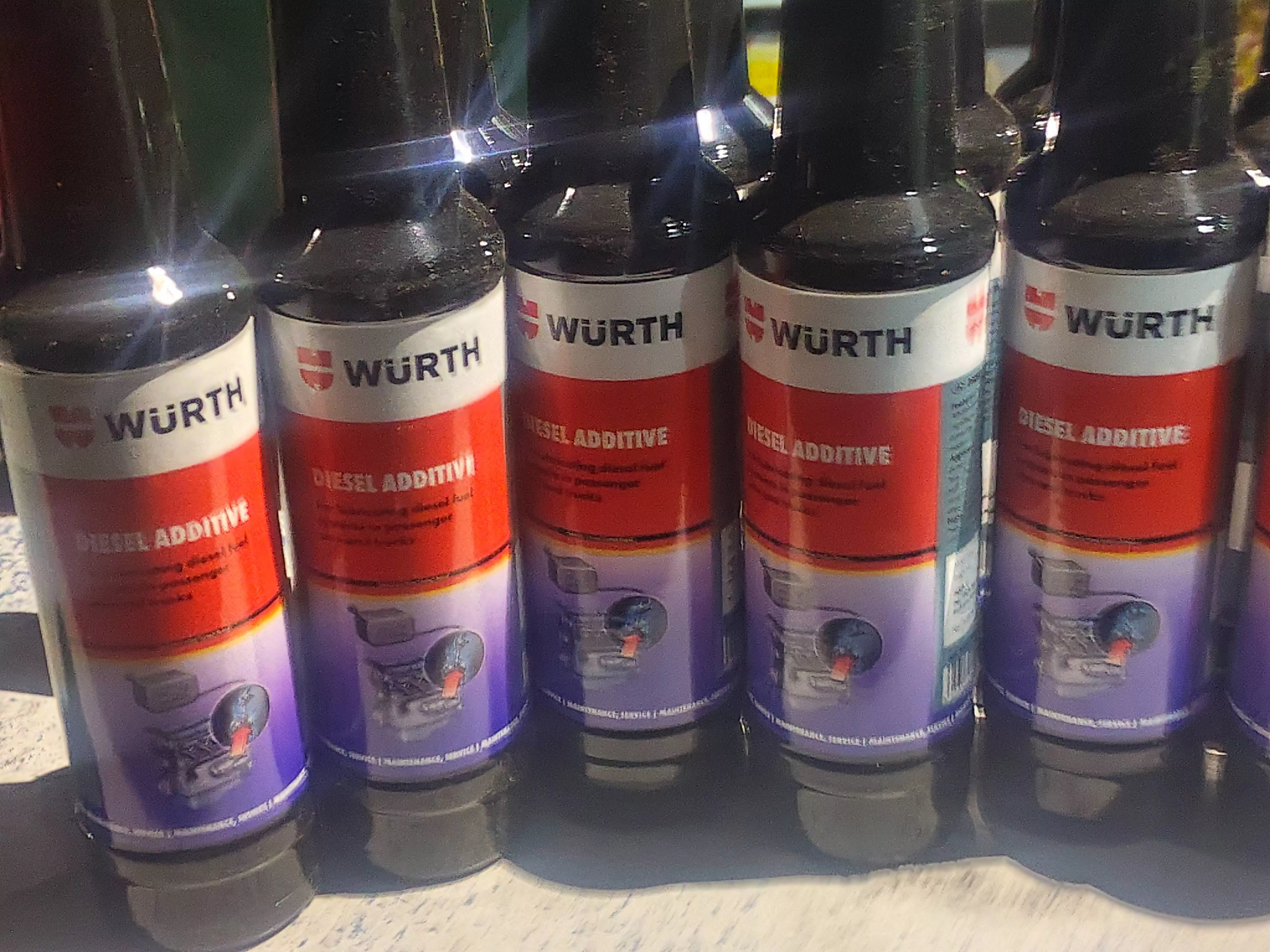 Würth Diesel Additive bottle showing label and contents, Sonbhadra