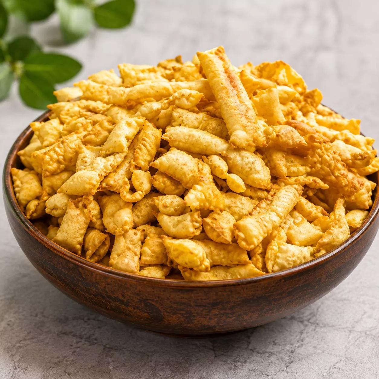 Crunchy Cholafali snack from Kothariya, showcasing its texture and spices