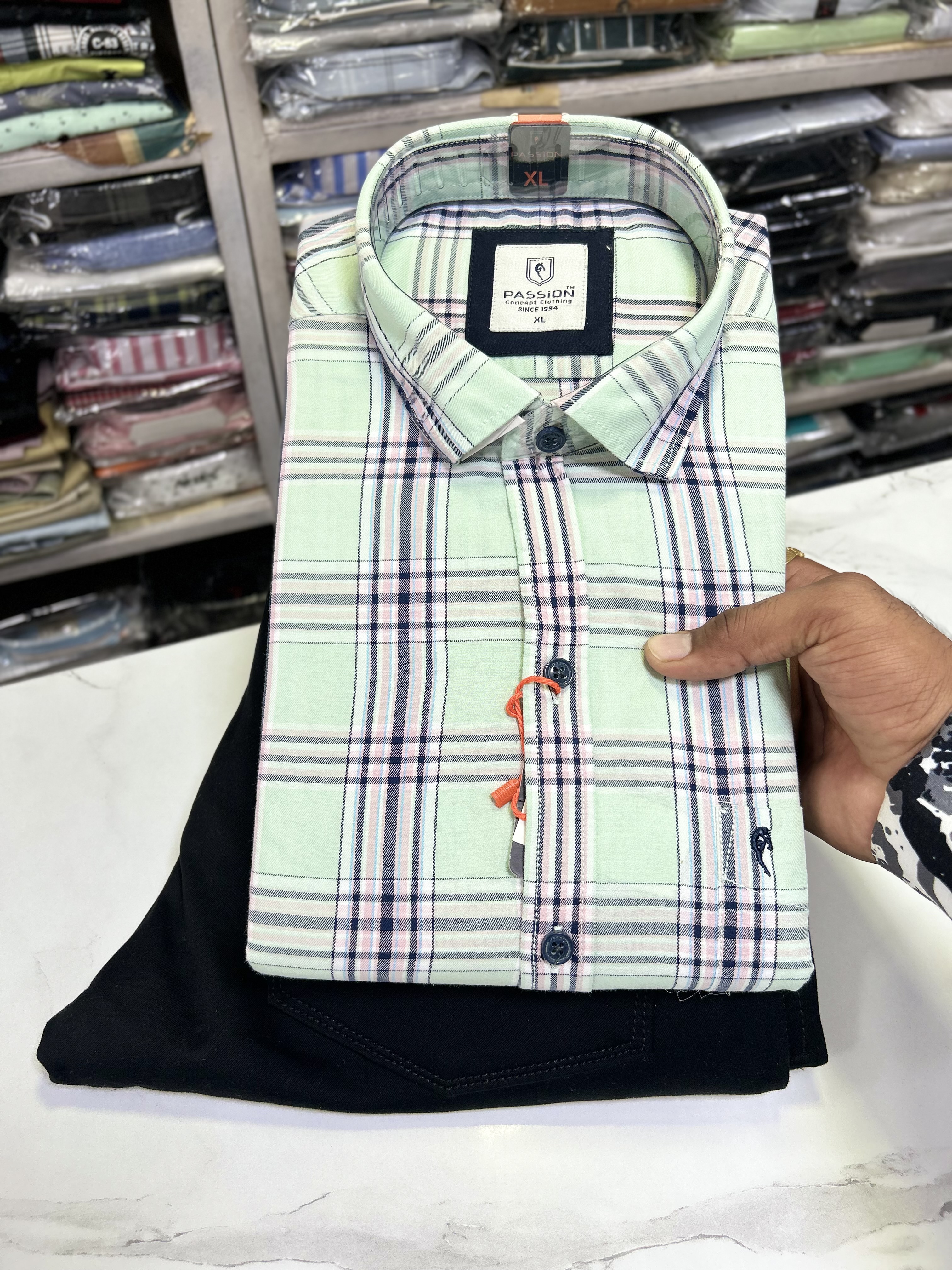  Men's Casual Checkered Shirt NEW SAI COLLECTION Shop No. 5 Sawali Tower Opposite Reliance Saswad Road.